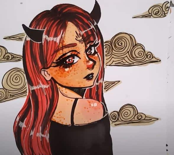 How to Draw a Demon Girl Step By Step