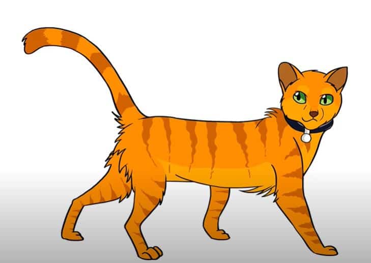 How to draw Firestar from Warrior Cats Step By Step