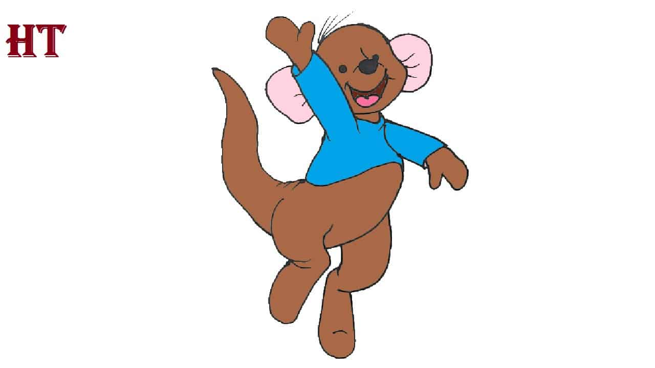How to draw Roo from winnie the pooh step by step