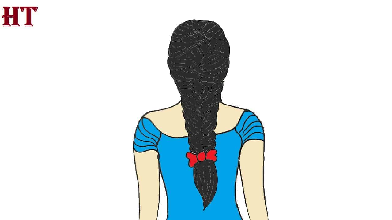 How to draw a braid easy for beginners