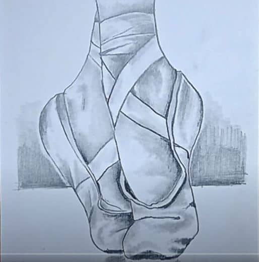How to Draw Ballet Shoes Easy for Beginners