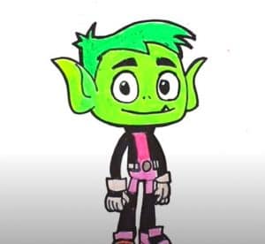 How to Draw Beast Boy from Teen Titans Step By Step