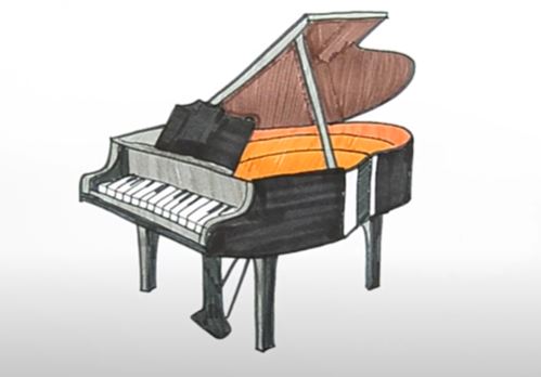 How to Draw a Piano Step By Step || Easy drawing tutorial