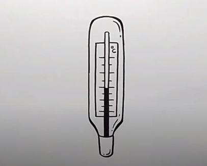 How to Draw a Thermometer Step by Step