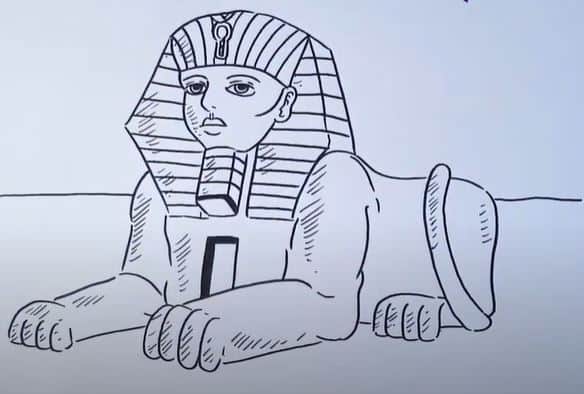 How to Draw the Sphinx Step by step