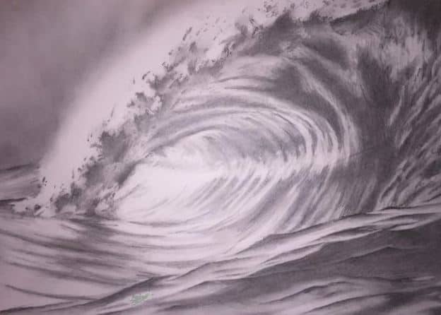 How to draw ocean waves Step by step