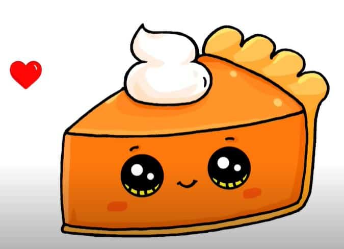 How to draw Pumpkin Pie Step By Step
