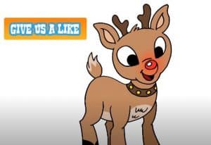 How to draw Rudolph Step by step