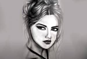 How to draw a girl with beautiful hair and eyes