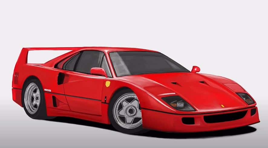 How to Draw a Ferrari f40 Step by Step – Car Drawing Tutorial