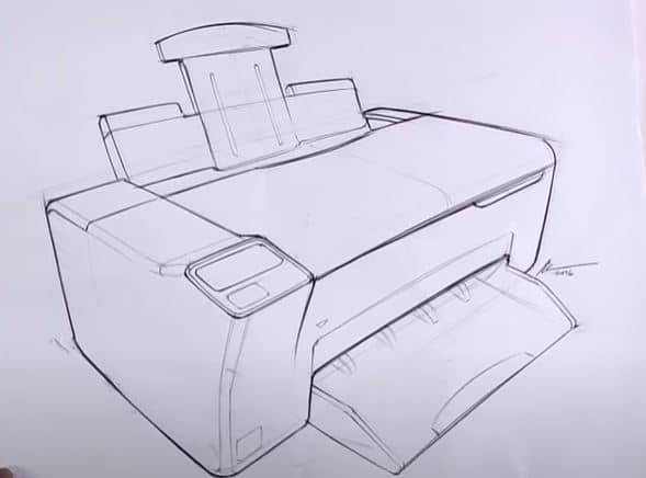 How to Draw a Printer Step by Step