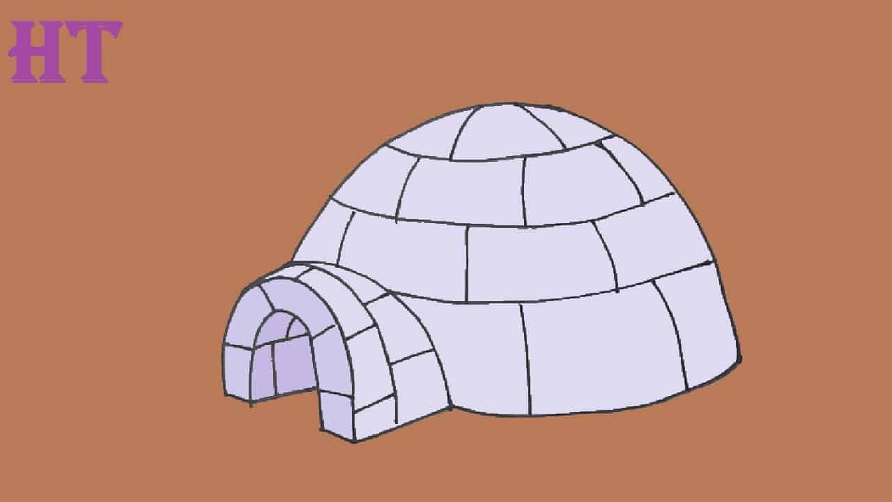 How to Draw an Igloo Step By Step