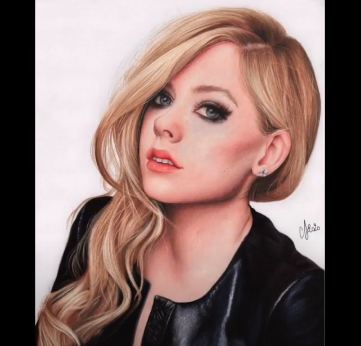 Avril Lavigne Drawing with Pencil – How to draw a Beautiful Girl