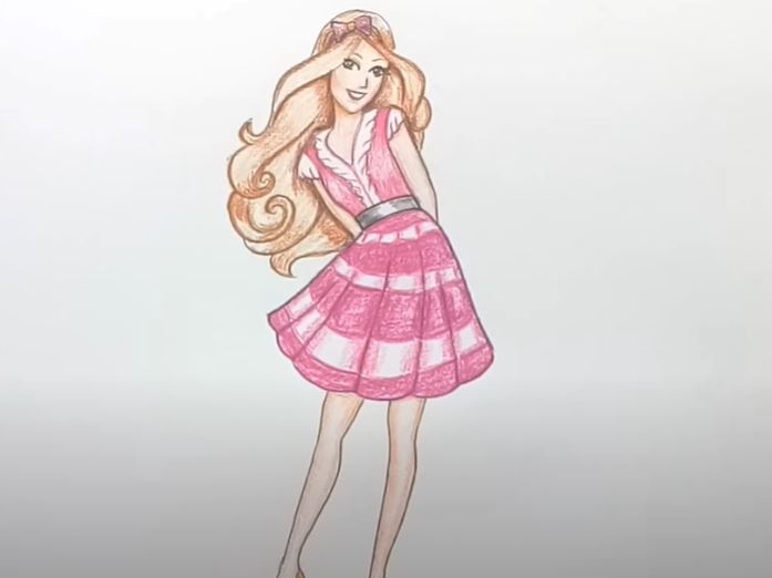 Barbie Drawing easy for Beginners – How to draw a Barbie Step by Step