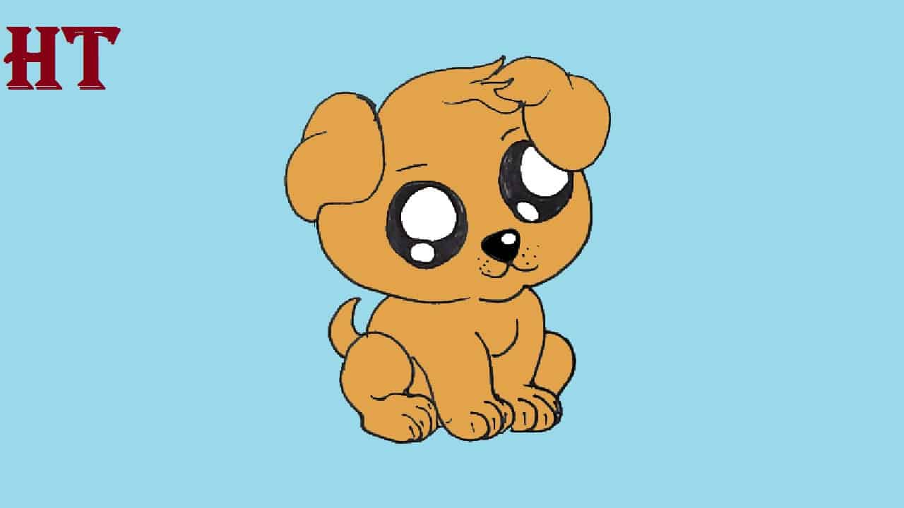 Cute Puppy Drawing Easy for Beginners – How to draw a cute dog Step by Step