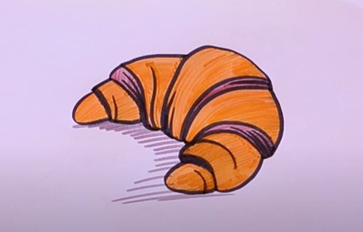 How to Draw a Croissant Step by Step Easy