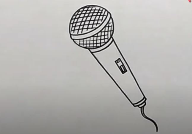 How to draw a Microphone Step by Step – Easy Drawing tutorial