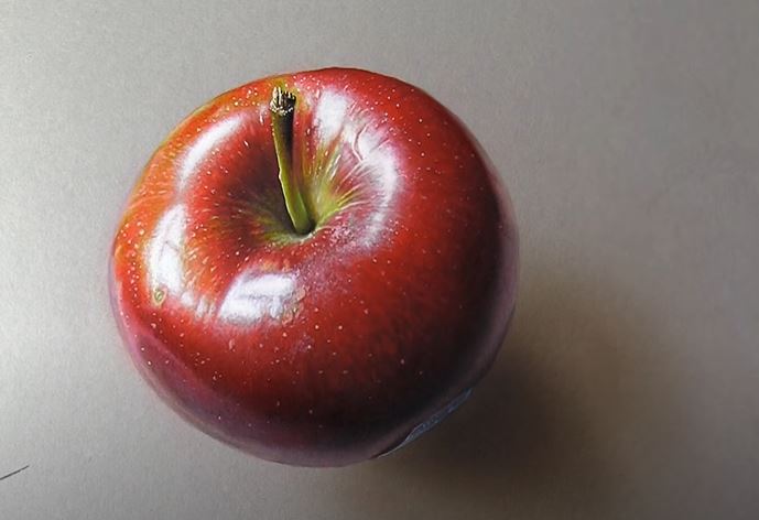 How to draw a realistic Apple with Pencil