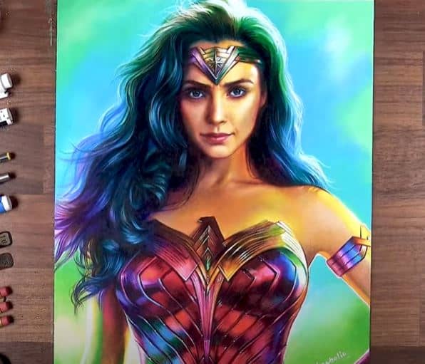 Wonder Woman 1984 Drawing with Pencil