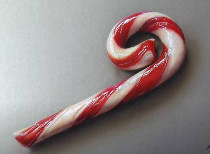 How to Draw a Candy Cane Step by Step || Candy Cane 3D drawing