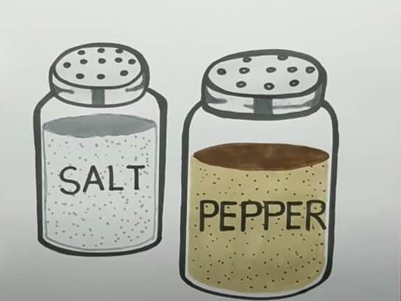 How to Draw a Salt Shaker Step by Step