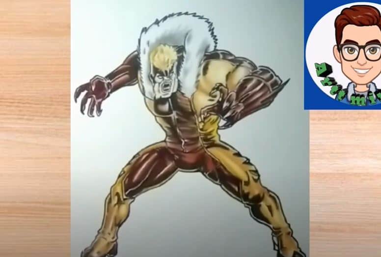 How to Draw Sabretooth Step by Step