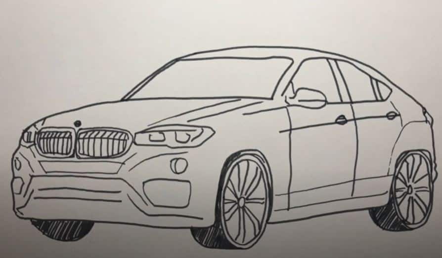 How to Draw a BMW X6 Step by Step || Car Drawing Easy