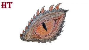 How to Draw a Dragon Eye Step by Step