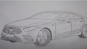 How to Draw a Mercedes-Benz CLS Step by Step