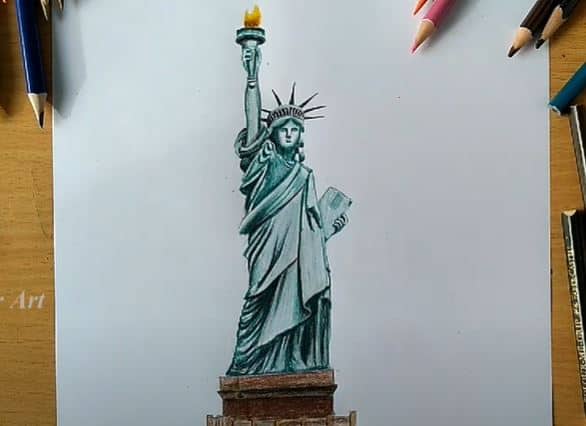 How to Draw the Statue of Liberty Step by Step
