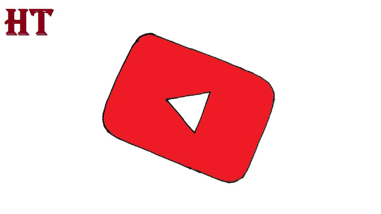 How to draw Youtube Logo Step by Step