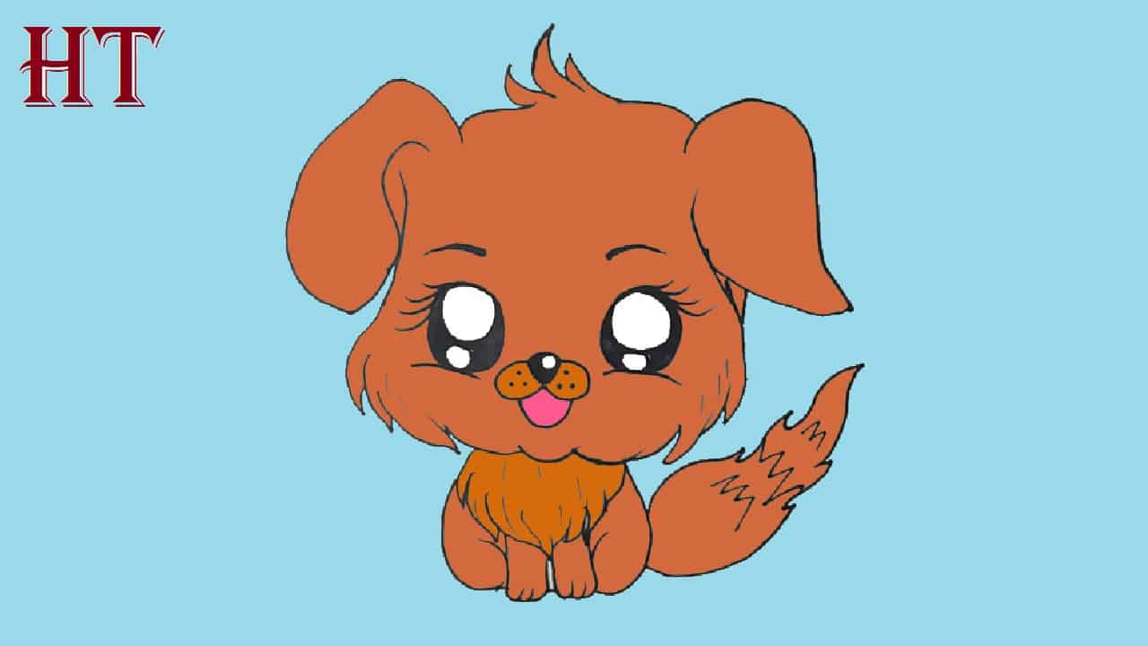How to draw a chibi Dog Step by Step || Cute Dog Drawing easy for kids