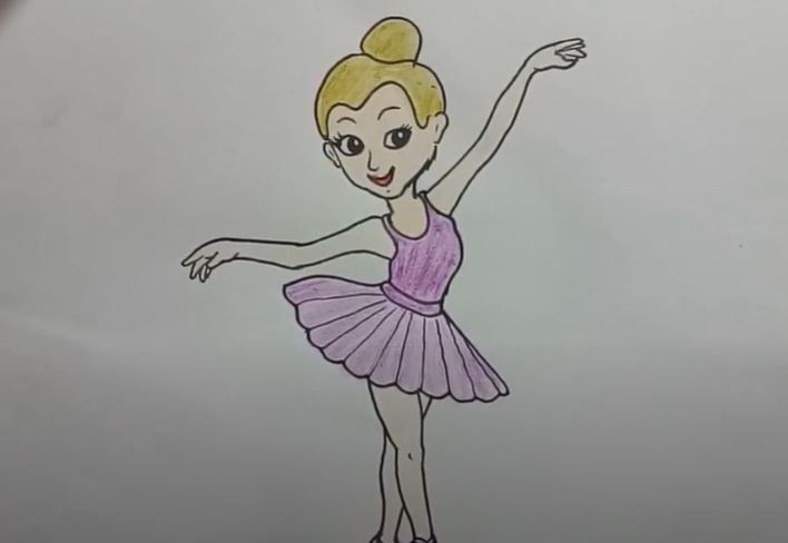 Dancing Girl Drawing Step by Step || How to draw a cute Girl