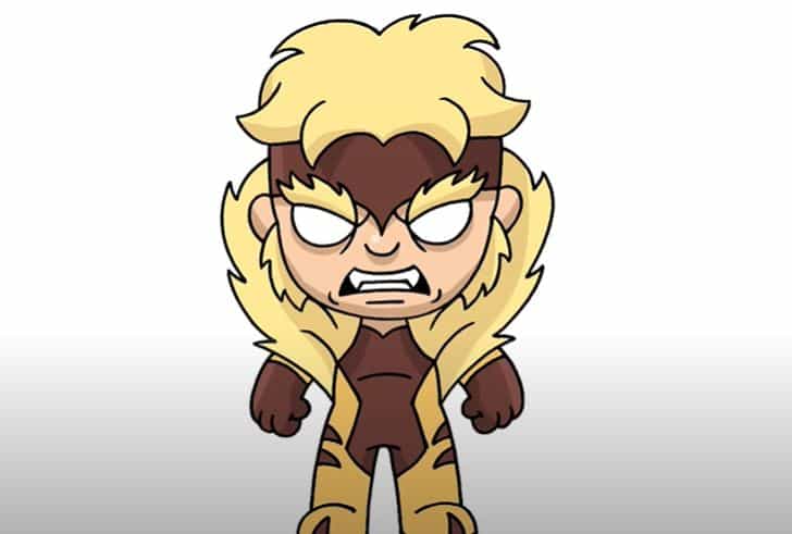 How To Draw Sabretooth from The X-Men Step by Step