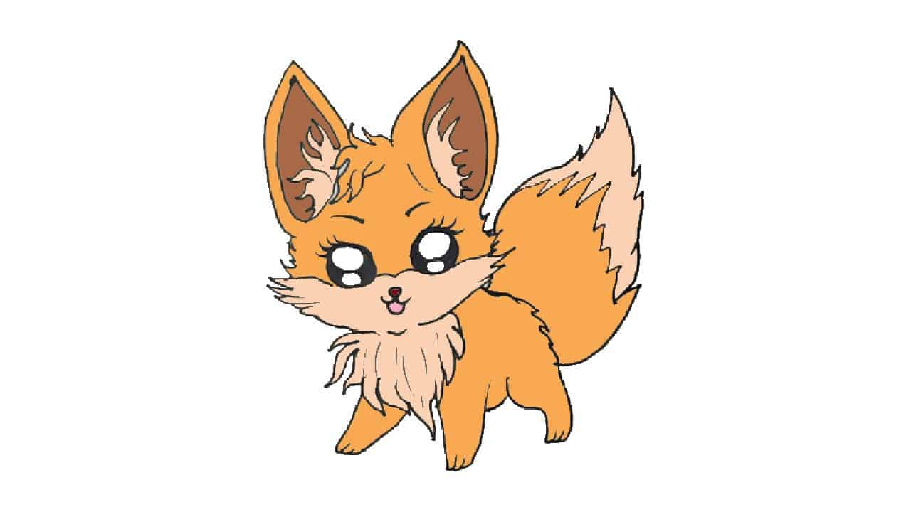 How to draw a cute Fox Step by step