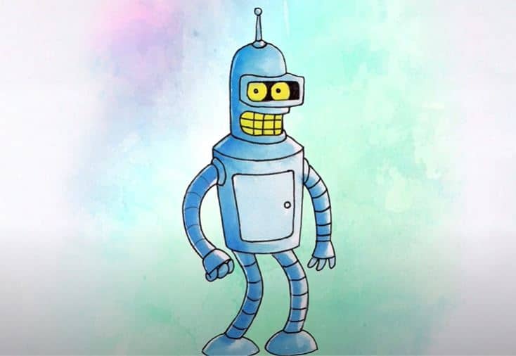 How to Draw Bender from Futurama Step by Step