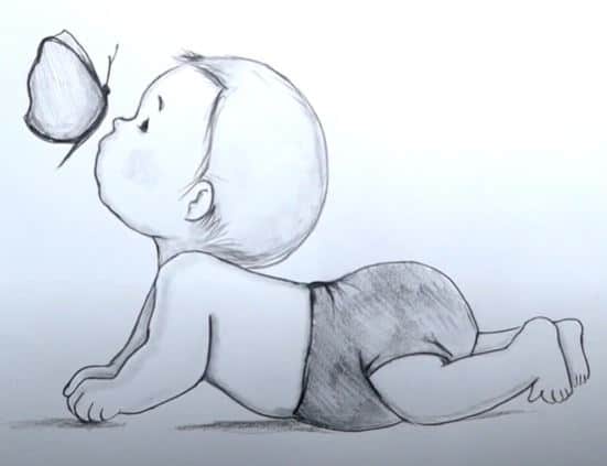 Cute Baby Drawing Step by Step