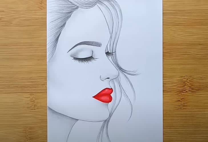 Female Face Drawing with Pencil || How to draw a Girl Step by Step