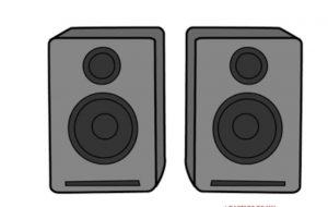How to Draw Speakers Step by Step