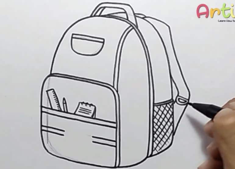How to Draw a Backpack Easy