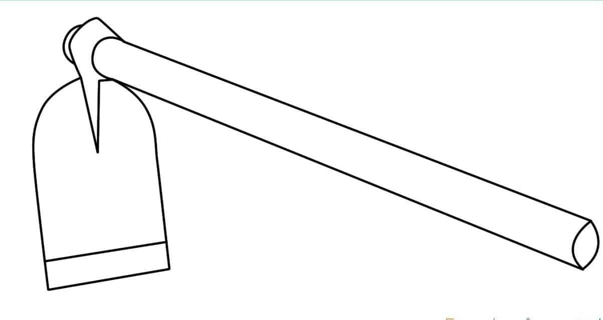 How to Draw a Hoe Step by Step