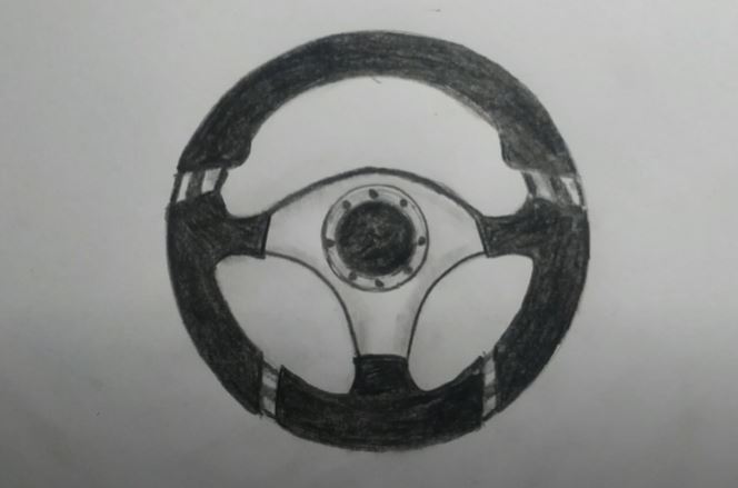 How to Draw a Steering Wheel Easy