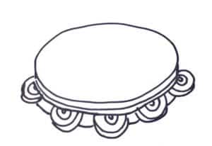 How to Draw a Tambourine Easy
