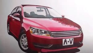 How to Draw a Volkswagen Passat CC
