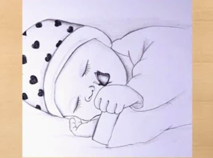 Cute Baby Drawing || Pencil Drawing Tutorials