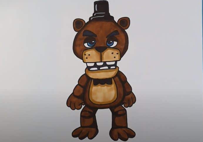 How to Draw Freddy Fazbear Step by Step