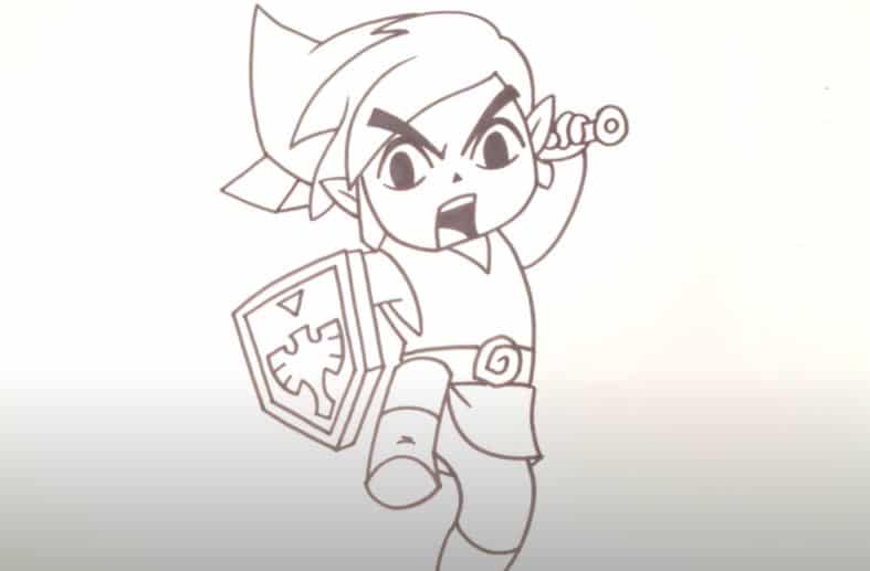How to Draw Link from Legend of Zelda Step by Step