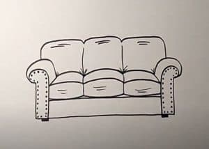 How to Draw a Couch Step by Step