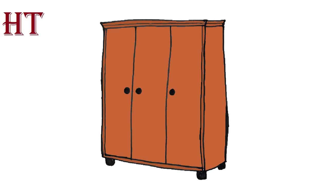 How to Draw a Cupboard Step by Step