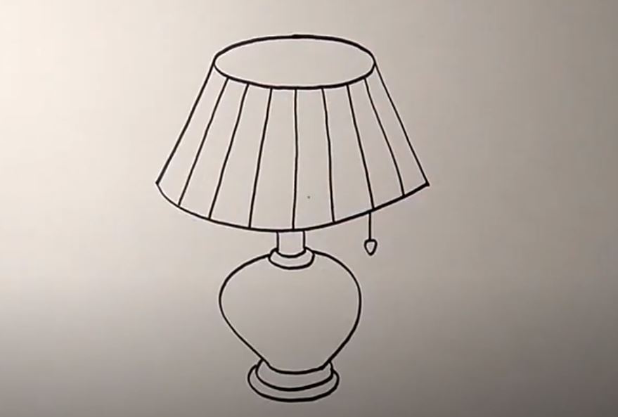 How to Draw a Lamp Step by Step